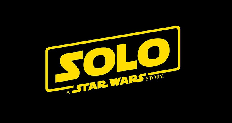 Star Wars Solo logo on black background. Star Wars Solo logo on black background.
