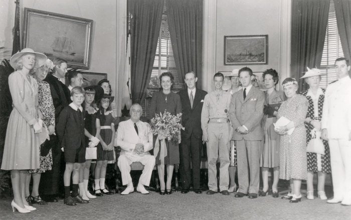 Harry Hopkins and Louise Gill Macy wedding