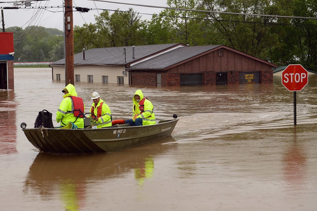 Towns along the Meramec River brace for the rivers crests after days of rainfall in the region
