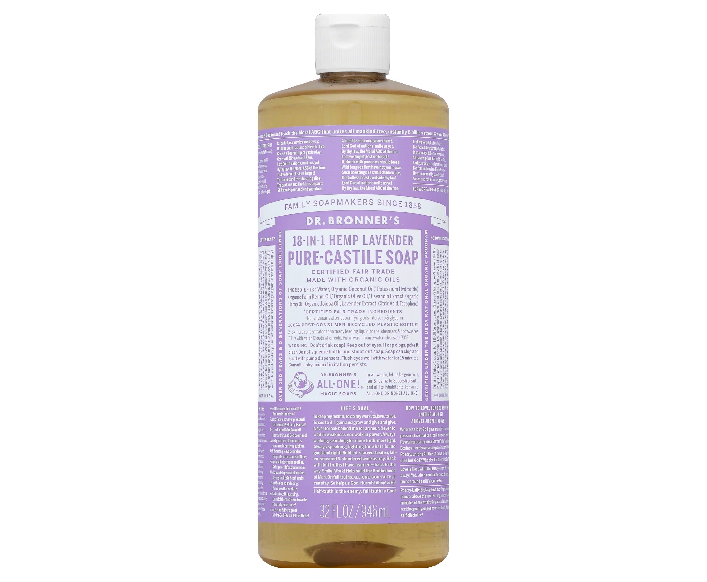 Dr. Bronner’s Pure Castile Soap in lavender