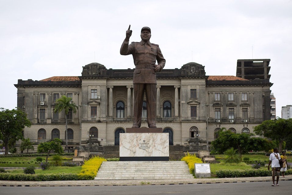 statue of Mozambique's first president Samora Moises Machel in Maputo