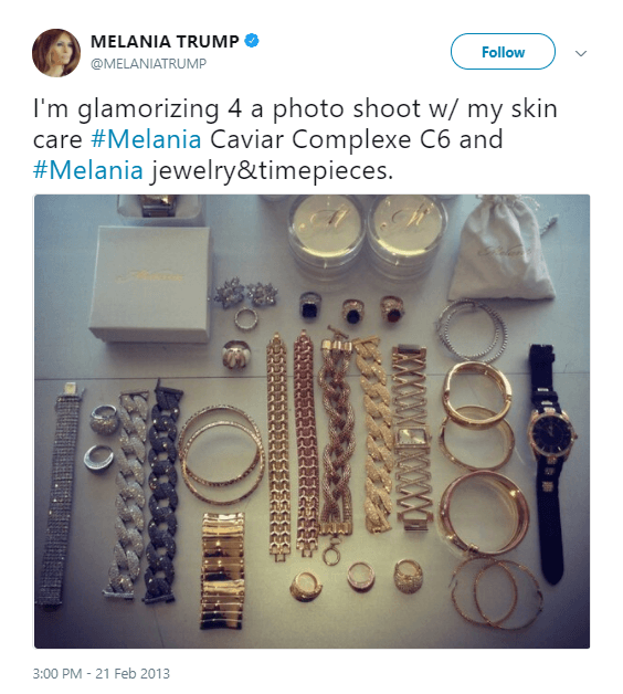 Melania Trump Jewelry