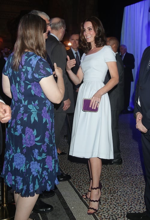 Kate Middleton chatting with guests. 