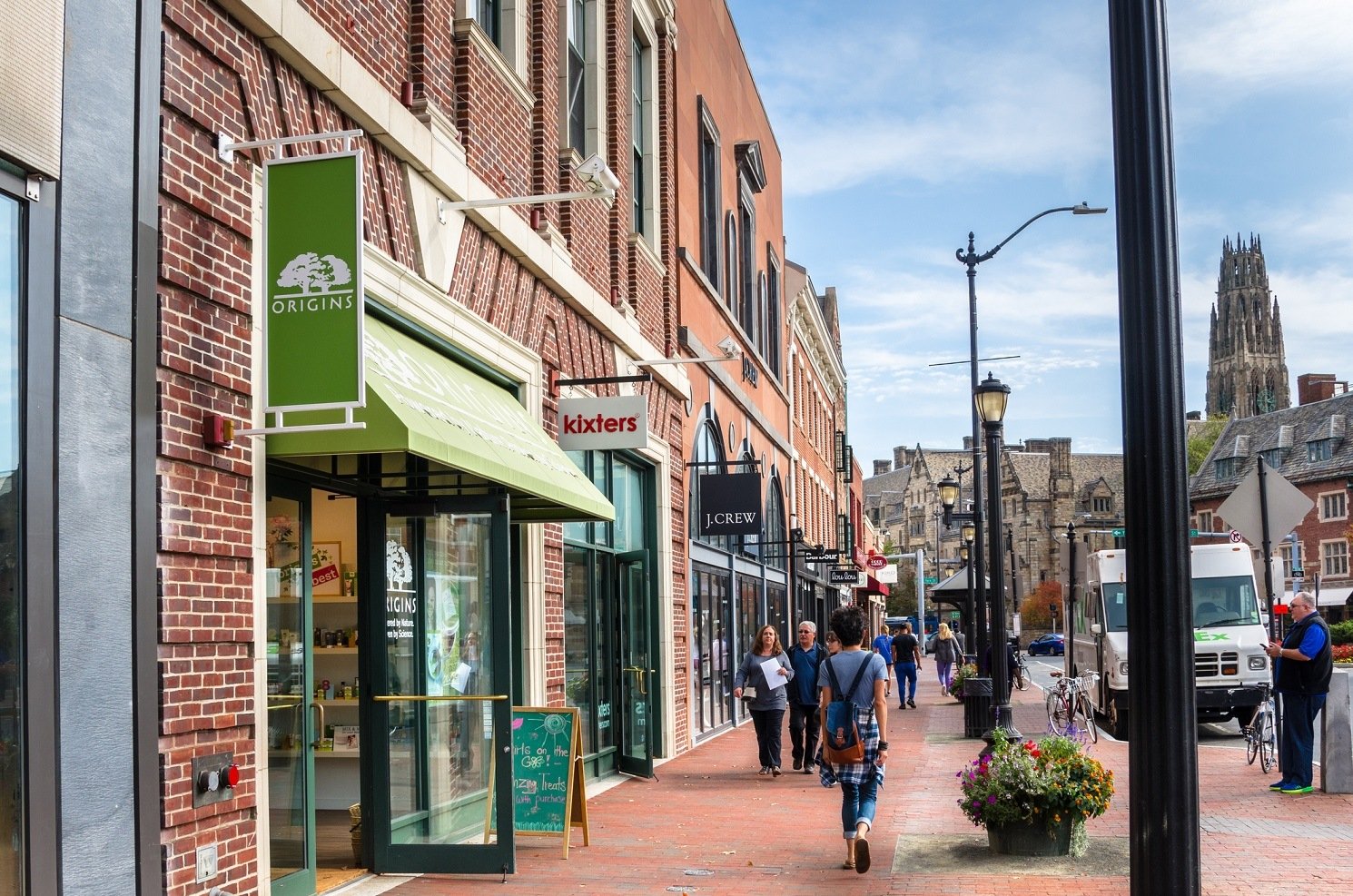 A street in New Haven, Connecticut.