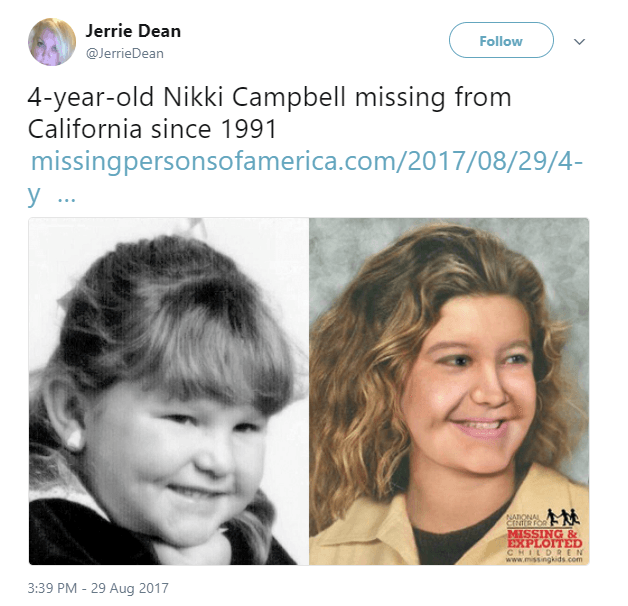 Nikki Campbell Missing child