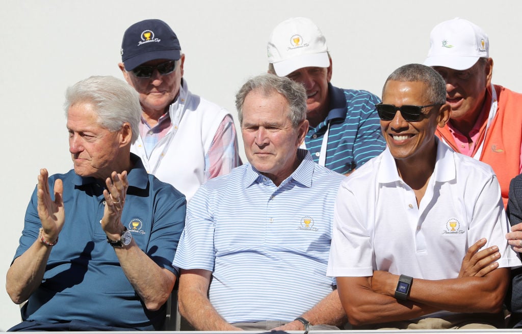 The Presidents Cup Golf Tournament with Obama, Bush and Clinton