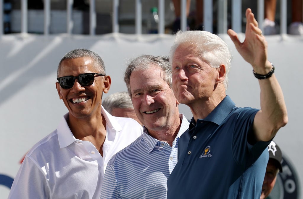 The Presidents Cup Golf Tournament with Obama, Bush and Clinton