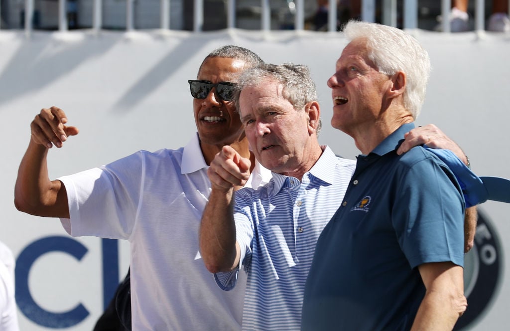 The Presidents Cup Golf Tournament with Obama, Bush and Clinton