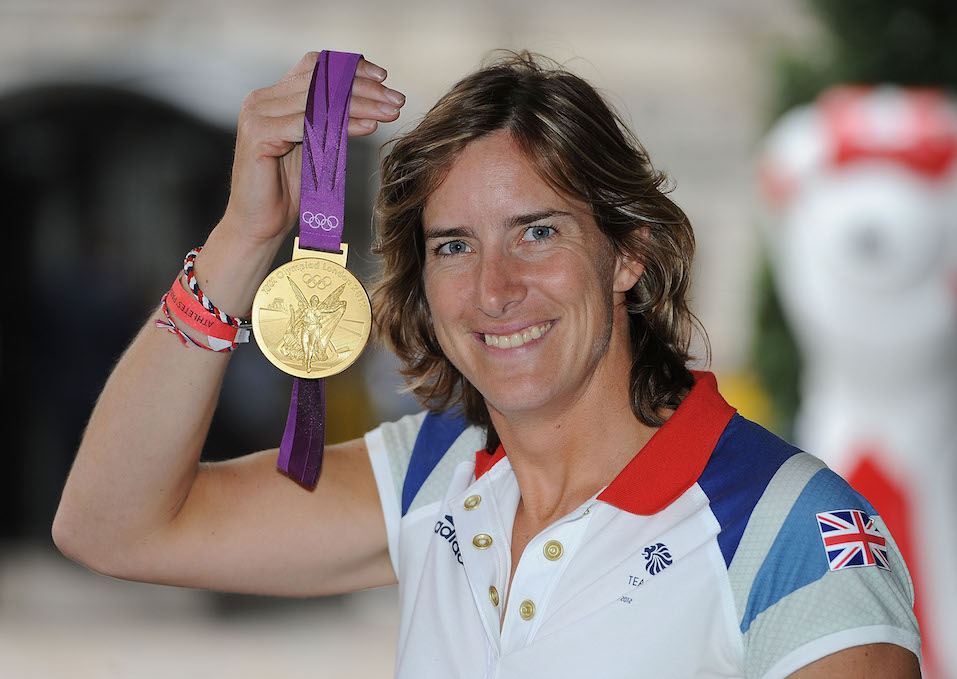British Olympic gold medal winning rower Katherine Grainger poses