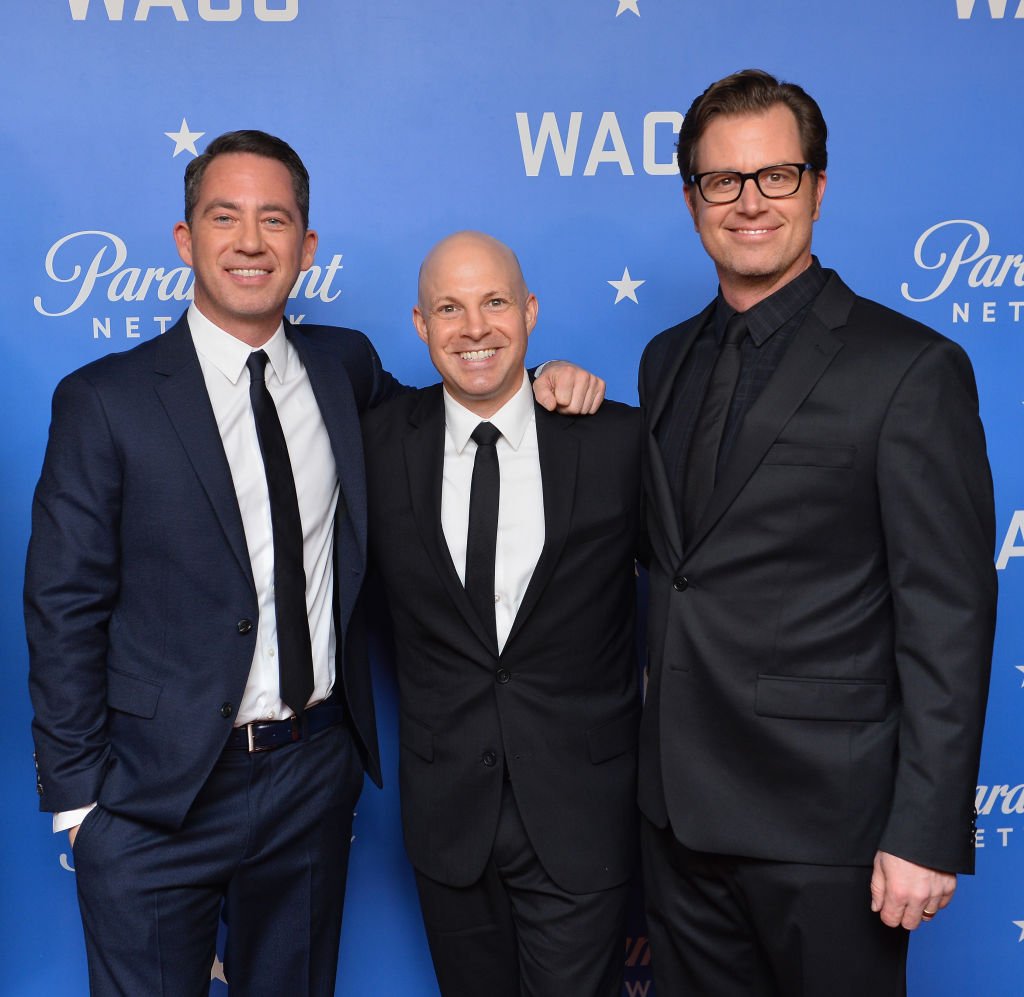 (L-R) Drew Dowdle, creator and exec. producer, Salvatore Stabile, exec producer and writer, and John Erick Dowdle, creator, director, and exec. producer