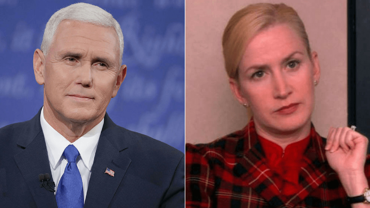 Mike Pence and Angela Martin from the Office