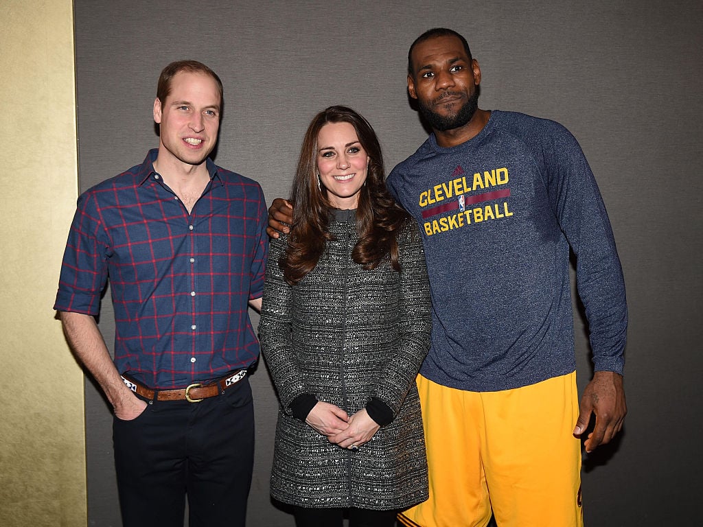 Prince William and Catherine with Le Bron James Prince William, Duke of Cambridge and Catherine, Duchess of Cambridge