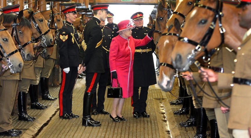 Queen Elizabeth with horses
