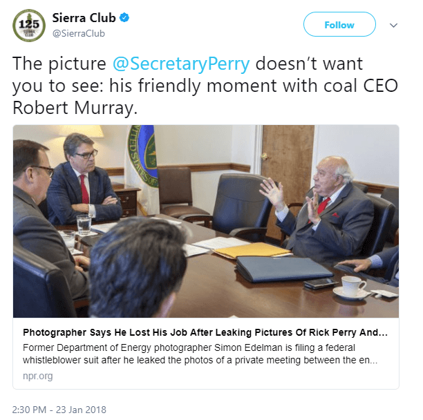 Rick Perry Robert Murray meeting tweet