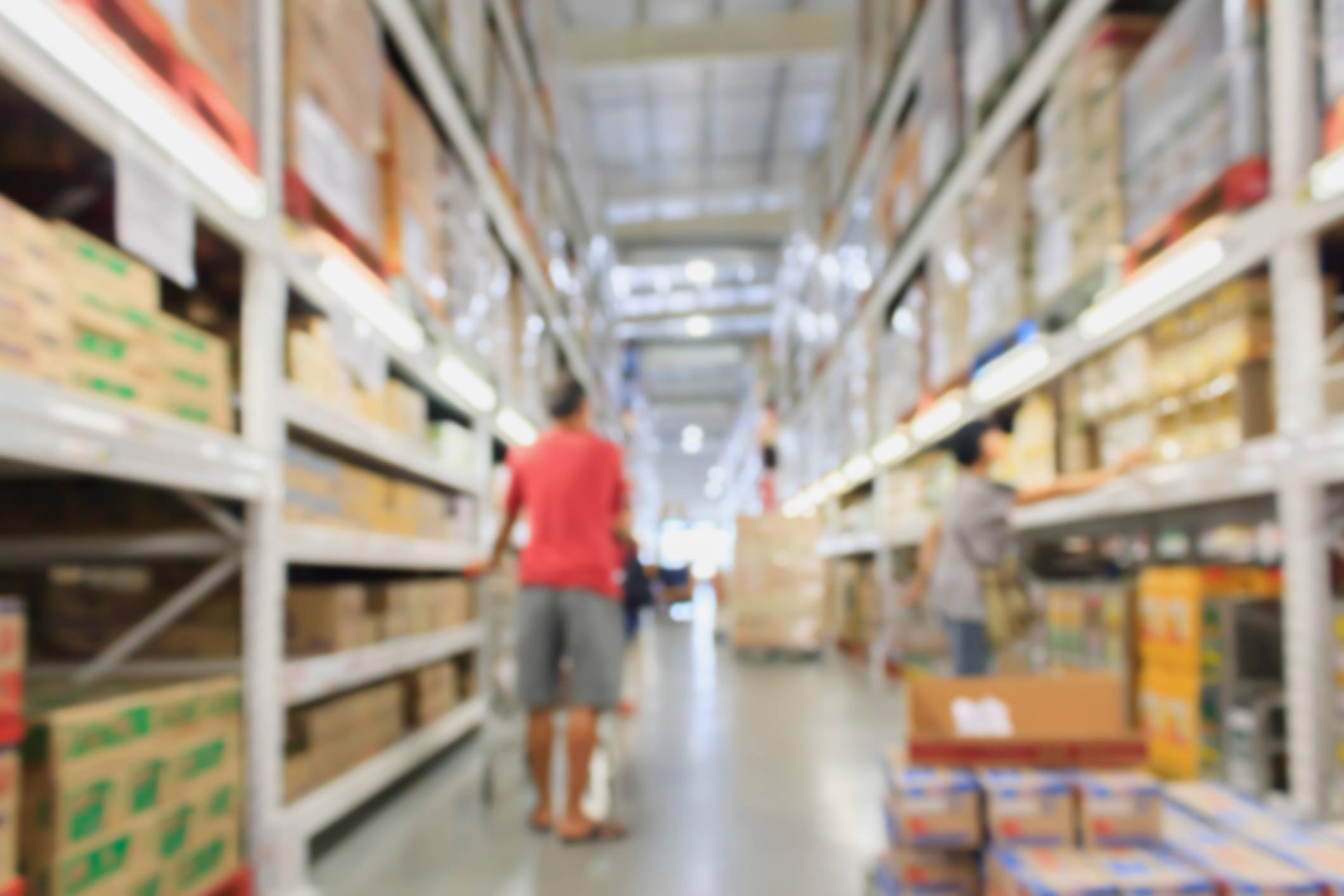 Interior of a warehouse store
