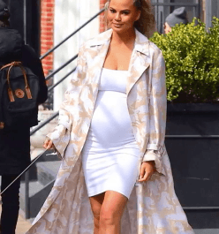 Chrissy Teigen in a white dress Chrissy Teigen in a white dress