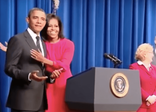 Michelle teasing Barack Obama Michelle teasing Barack Obama