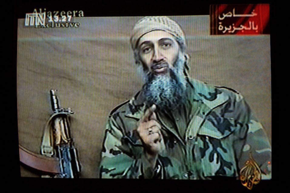 A videotape released by Al-Jazeera TV featuring Osama Bin Laden is broadcast in Britain