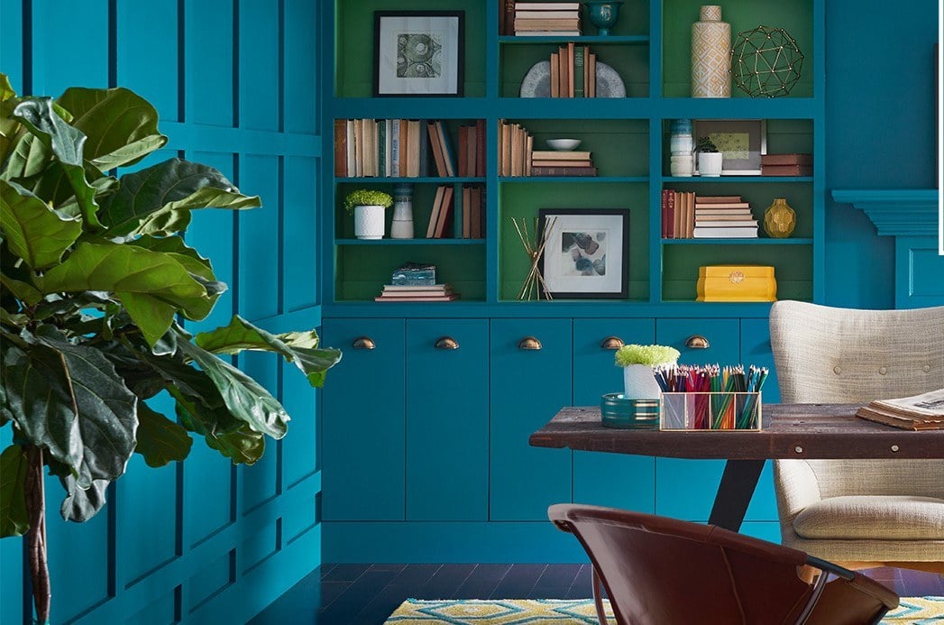 Sherwin-Williams Oceanside Blue paint