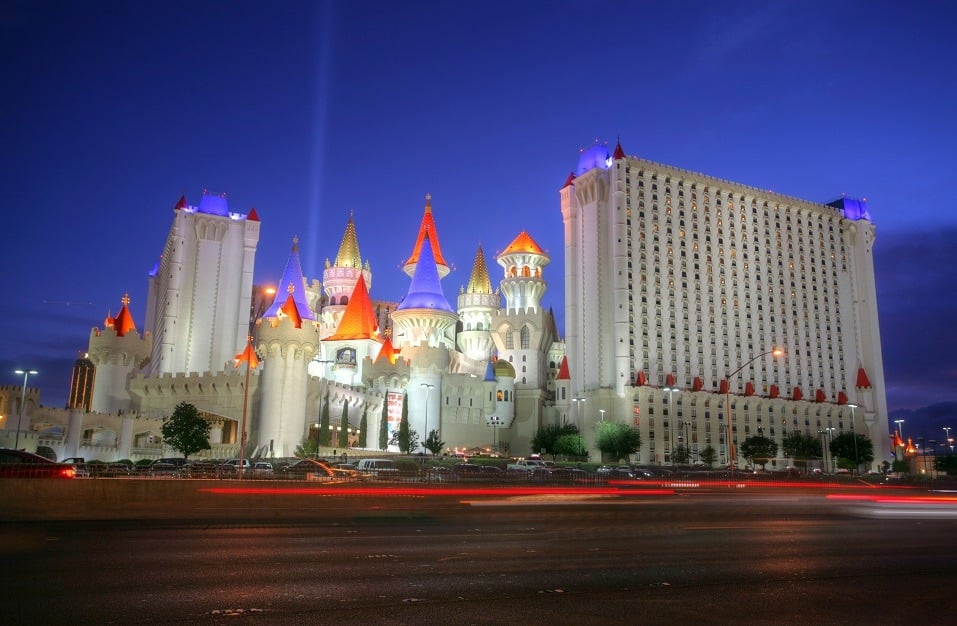 The Excalibur hotel and Casino. Excalibur, named for the mythical sword of King Arthur