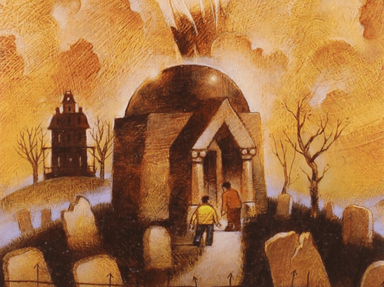'The House With a Clock in Its Walls' book artwork. 'The House With a Clock in Its Walls' book artwork.