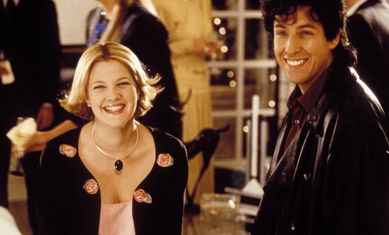 Drew Barrymore and Adam Sandler in 'The Wedding Singer'. Drew Barrymore and Adam Sandler in 'The Wedding Singer'.