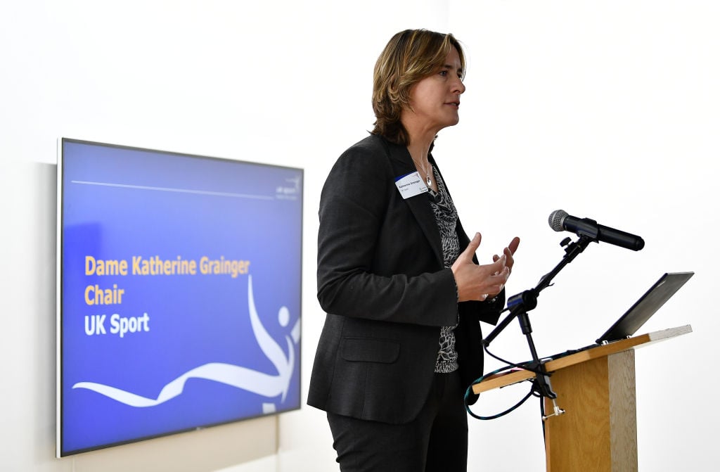 Dame Katherine Grainger, Chair of UK Sport speaks during the UK Sport Medal Target Announcement for Pyeongchang 2018 Winter Olympic