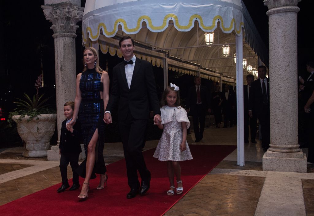 Ivanka Trump, her husband Jared Kushner and their children Arabella and Joseph