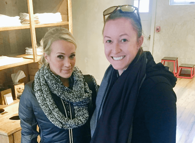 Carrie Underwood poses with another woman