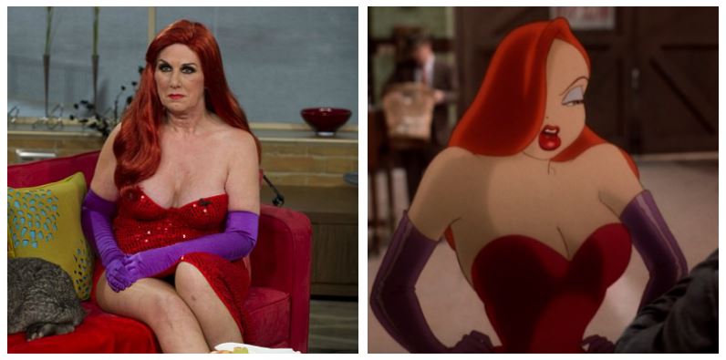 A composite image of Annette Edwards and Jessica Rabbit A composite image of Annette Edwards and Jessica Rabbit