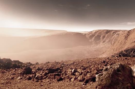 A dust storm as it would look on Mars A dust storm as it would look on Mars