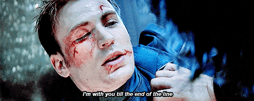 Captain America talking to Bucky Barnes Captain America talking to Bucky Barnes