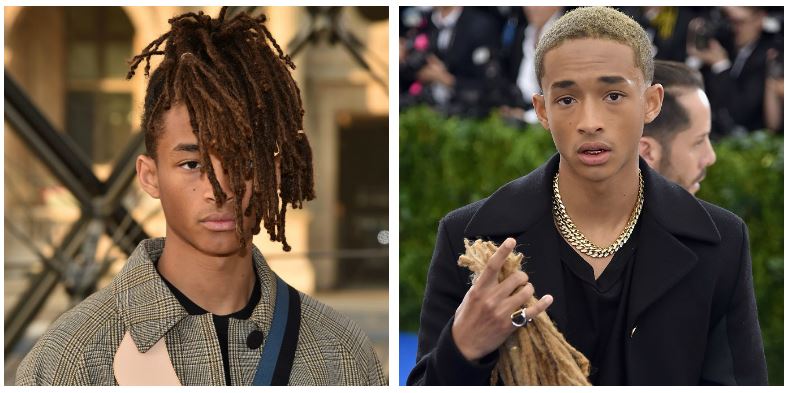 A composite image of Jaden Smith showing drastic hair changes A composite image of Jaden Smith showing drastic hair changes
