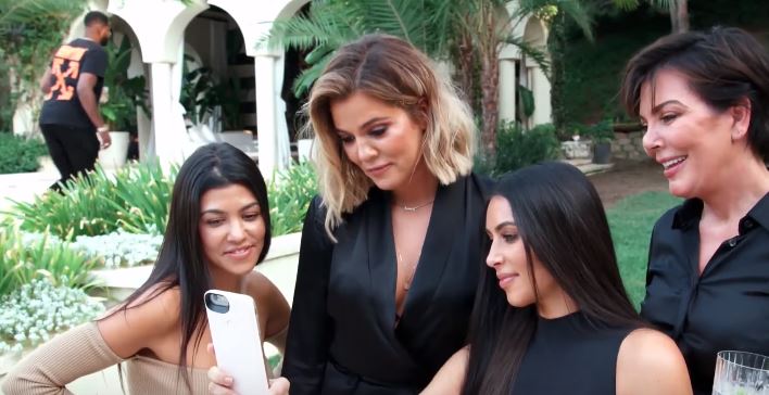 The Kardashian sisters and Kris Jenner Facetime Kylie 