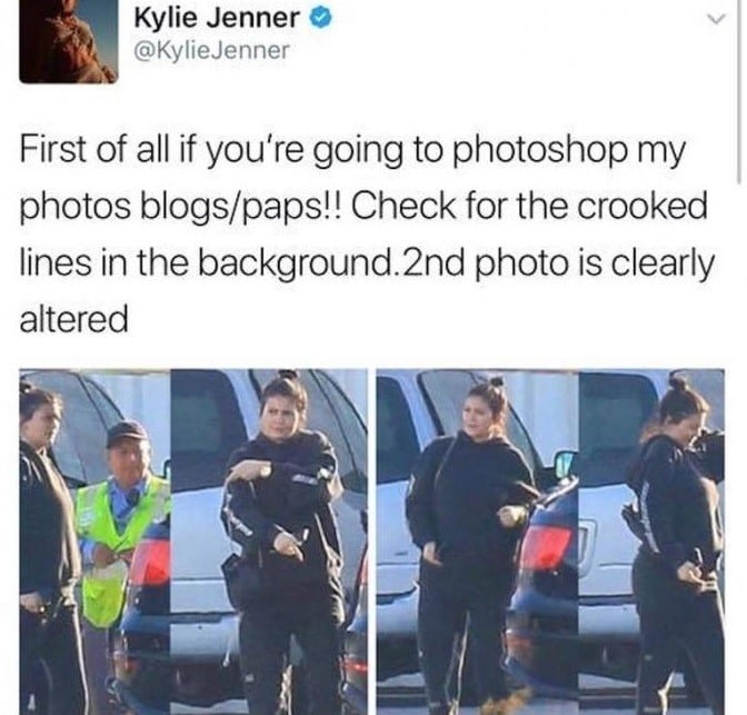 Kylie Jenner photoshop tweet