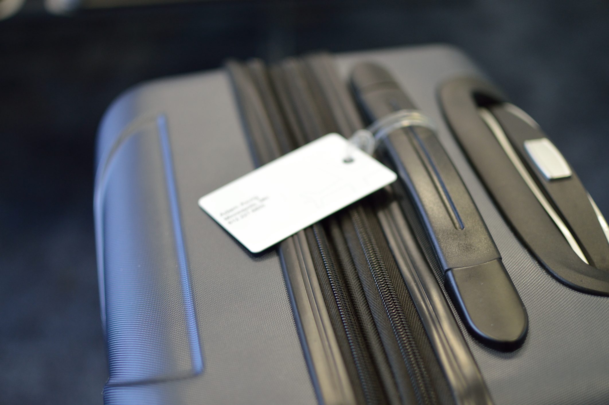 Airport Suitcase with luggage tag