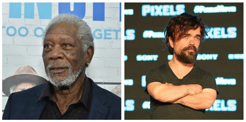 Morgan Freeman and Peter Dinklage composite image Morgan Freeman and Peter Dinklage composite image