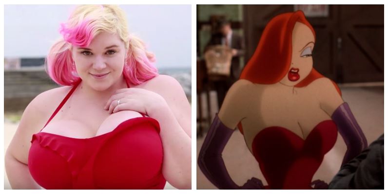 A composite image of Penny Brown and Jessica Rabbit A composite image of Penny Brown and Jessica Rabbit