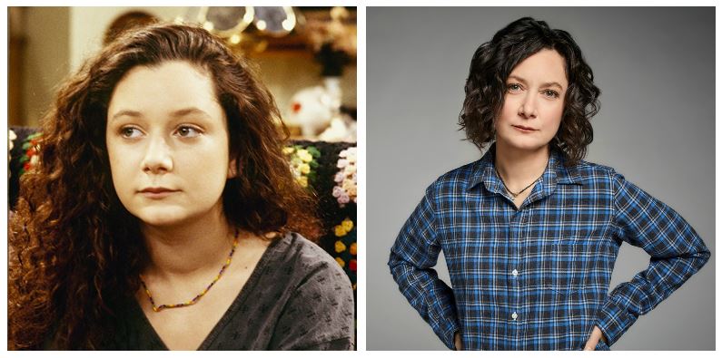 Sara Gilbert then and now Sara Gilbert then and now