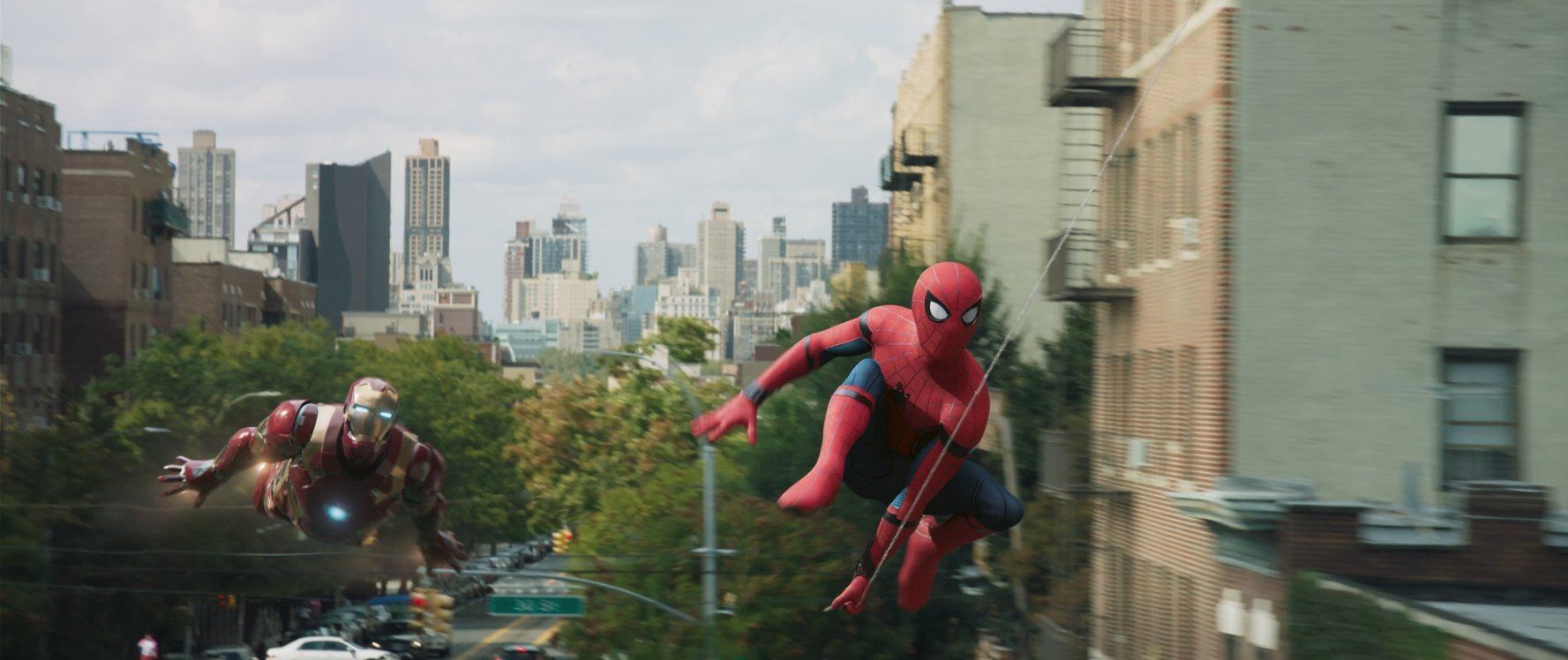 Iron Man and Spider-Man in Spider-Man: Homecoming