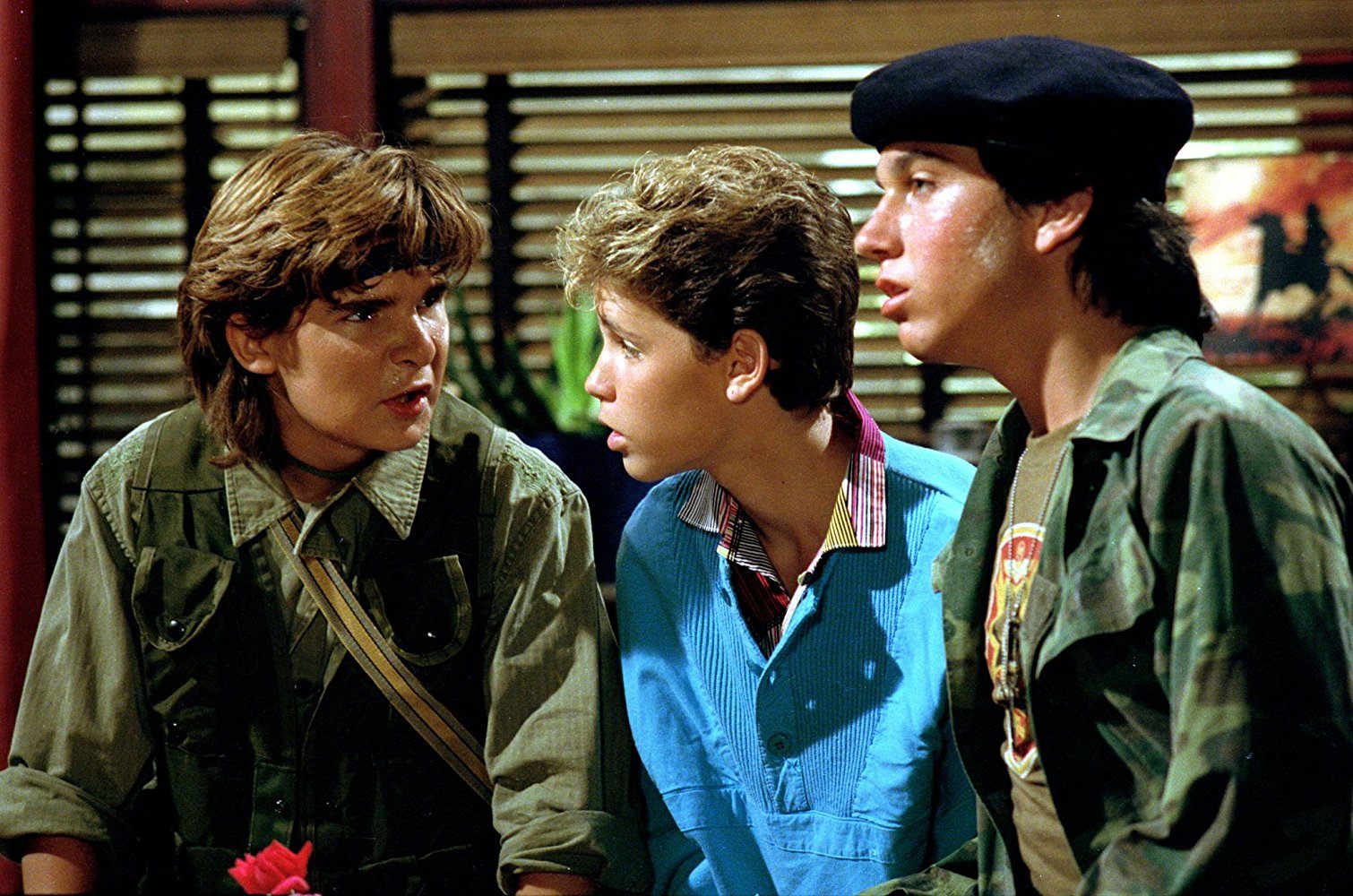 Corey Feldman, Corey Haim, and Jamison Newlander in The Lost Boys Corey Feldman, Corey Haim, and Jamison Newlander in The Lost Boys