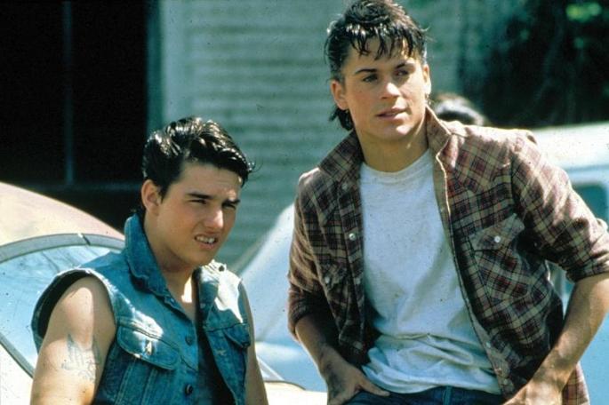 Tom Cruise and Rob Lowe in The Outsiders Tom Cruise and Rob Lowe in The Outsiders