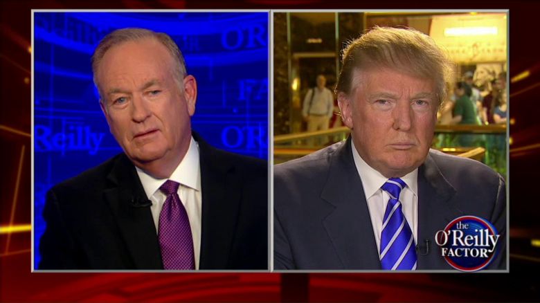 Trump on The O'Reilly Factor speaking to Bill O'Reilly