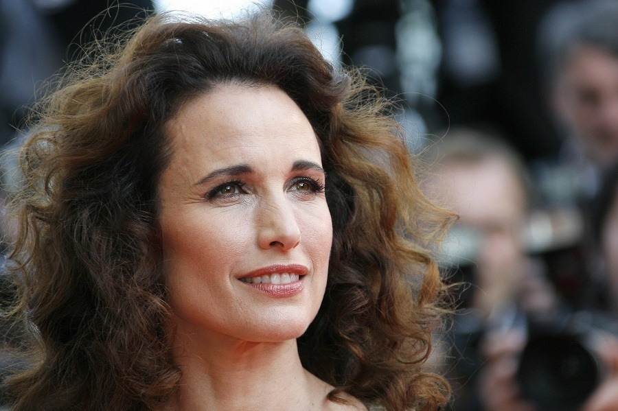 Andie MacDowell poses