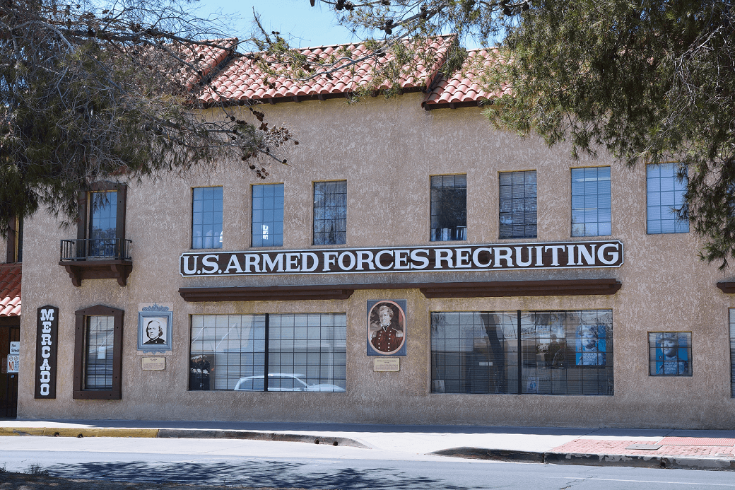 Barstow, Usa - July 26, 2017: US armed forces recruiting station on Barstow, California.