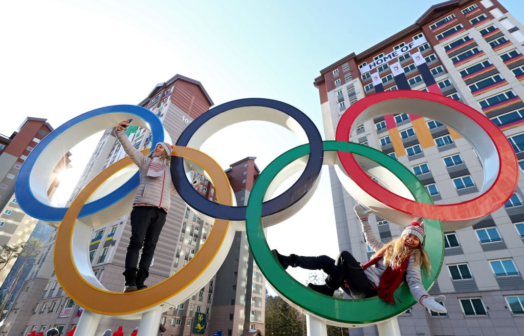 Athletes at Olympic village
