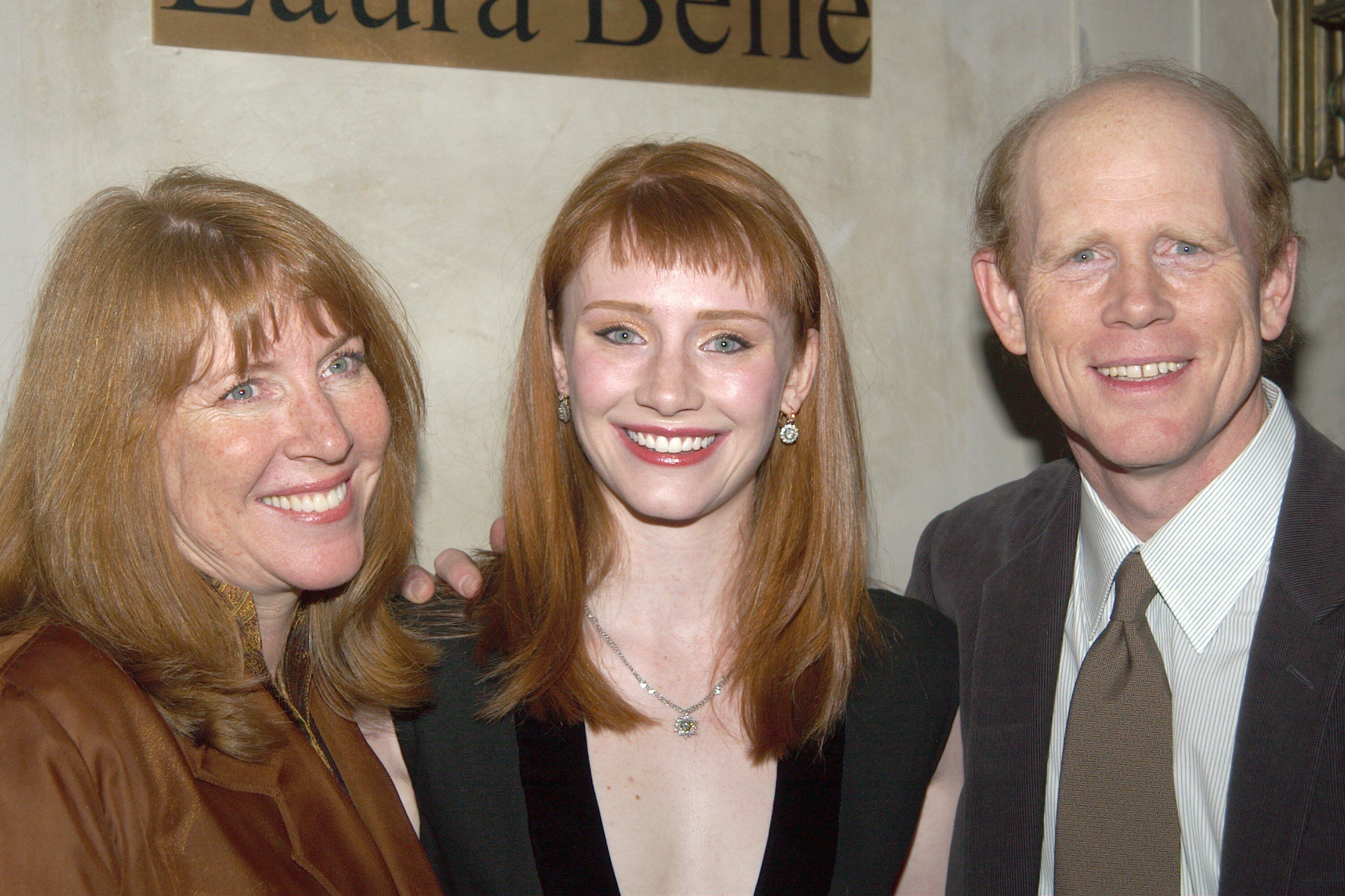 Bryce Dallas Howard with her parents Ron and Cheryl Bryce Dallas Howard with her parents Ron and Cheryl
