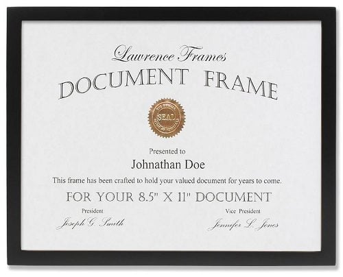 certificate frame certificate frame