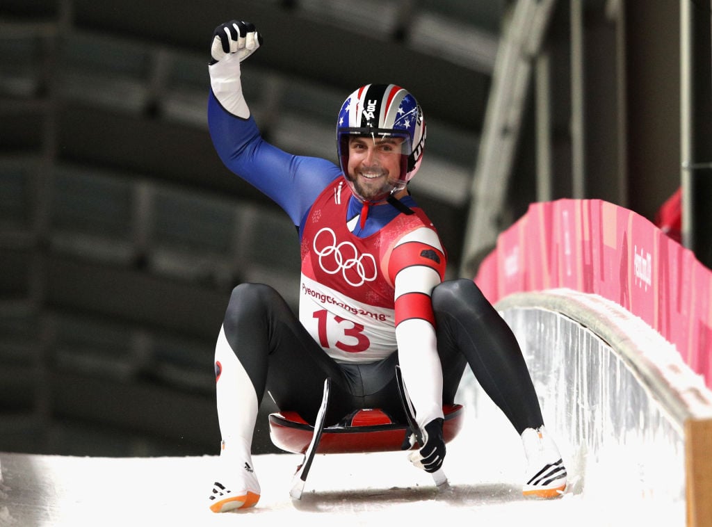 Chris Mazdzer during the Luge