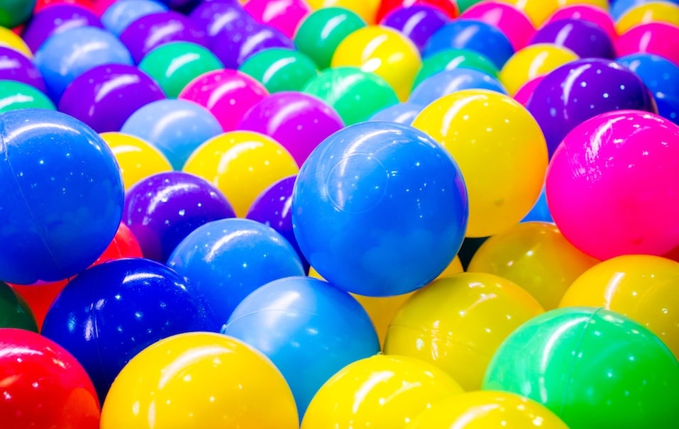Colorful plastic balls for background
